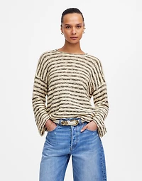 Crewneck Long-Sleeve Knit Tee Stripe | Madewell