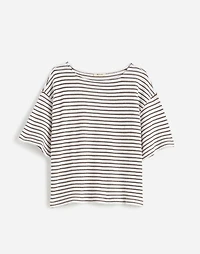 Embroidered Boxy Knit Tee Stripe | Madewell