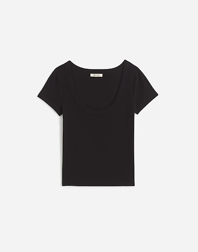 Re)generative Cotton Ribbed Scoopneck Tee | Madewell