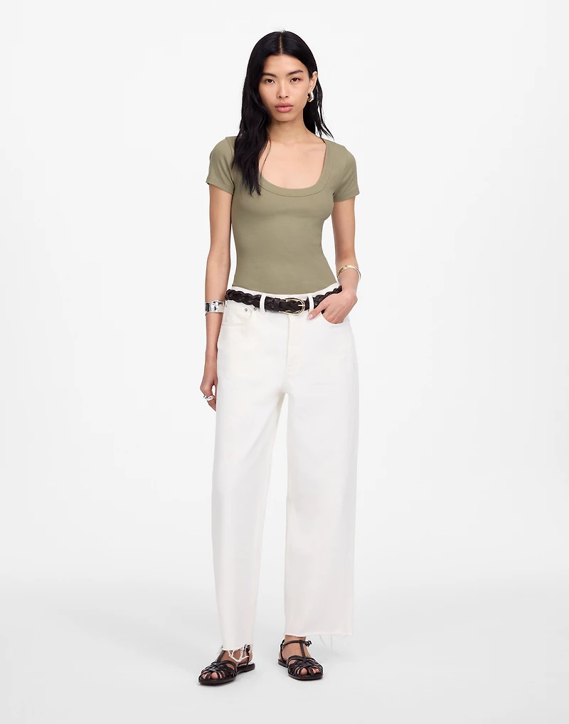 (Re)generative Cotton Ribbed Scoopneck Tee | Madewell