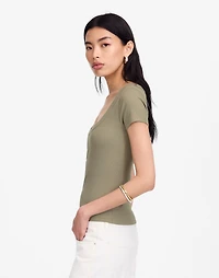 (Re)generative Cotton Ribbed Scoopneck Tee | Madewell