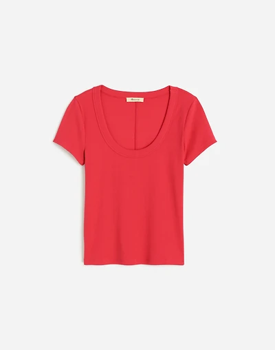 (Re)generative Cotton Ribbed Scoopneck Tee | Madewell