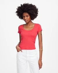 Re)generative Cotton Ribbed Scoopneck Tee | Madewell