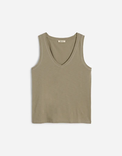 Slub Relaxed V-Neck Tank | Madewell