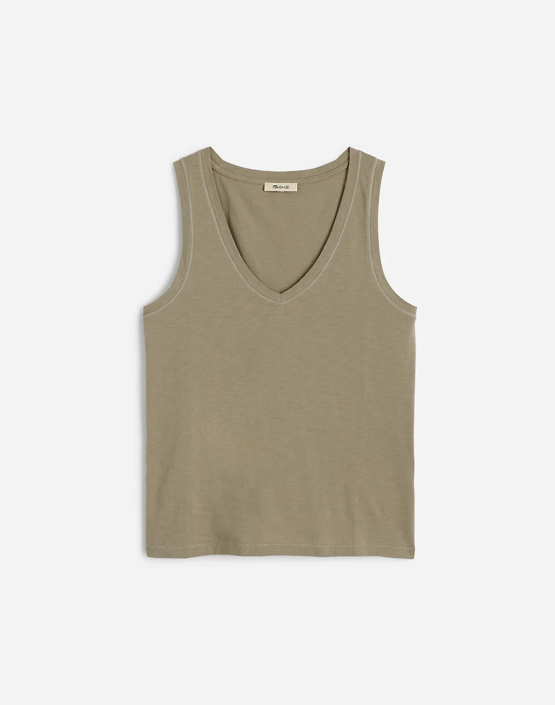 Slub Relaxed V-Neck Tank | Madewell