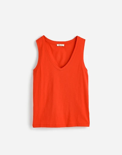 Slub Relaxed V-Neck Tank | Madewell