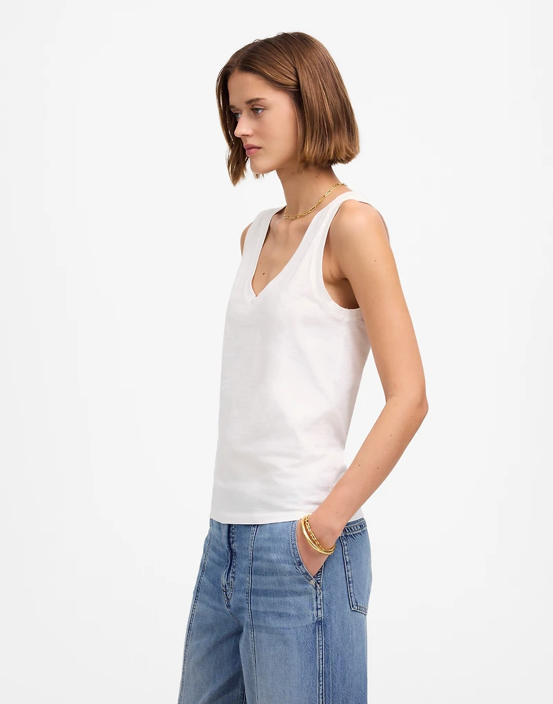 Slub Relaxed V-Neck Tank | Madewell