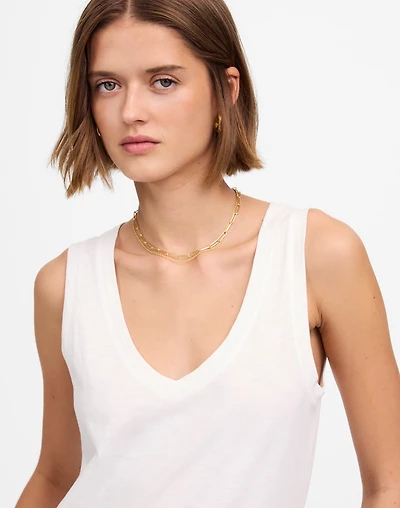Slub Relaxed V-Neck Tank | Madewell