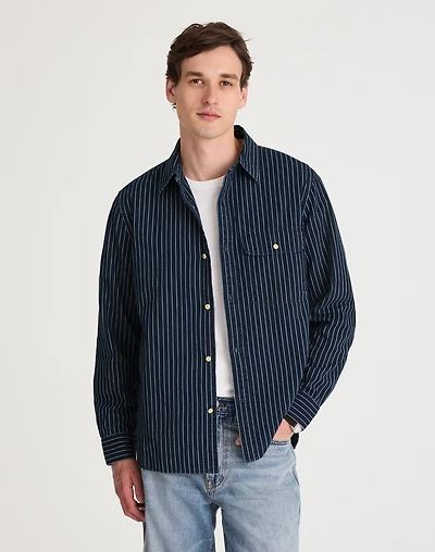 Indigo-Dyed Stripe Work Shirt | Madewell