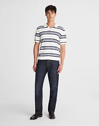 Striped Johnny-Collar Sweater Polo | Madewell