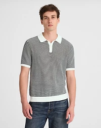 Pointelle-Stripe Sweater Polo | Madewell