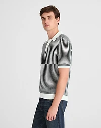 Pointelle-Stripe Sweater Polo | Madewell