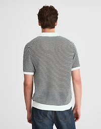 Pointelle-Stripe Sweater Polo | Madewell