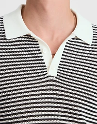 Pointelle-Stripe Sweater Polo | Madewell