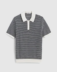 Pointelle-Stripe Sweater Polo | Madewell