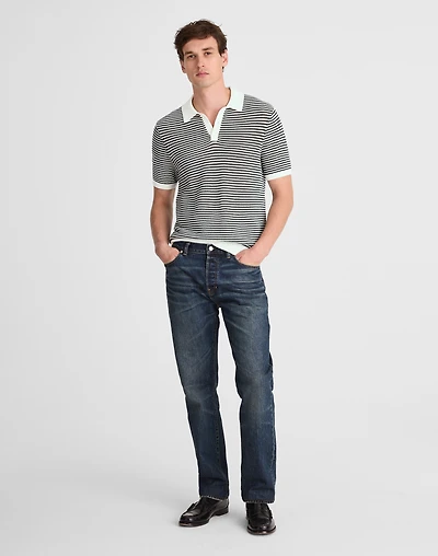 Pointelle-Stripe Sweater Polo | Madewell