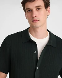 Tuck-Stitch Button-Up Sweater Polo | Madewell