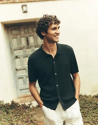 Tuck-Stitch Button-Up Sweater Polo | Madewell