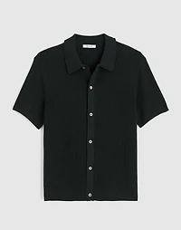 Tuck-Stitch Button-Up Sweater Polo | Madewell