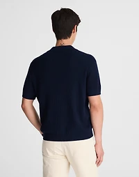 Tuck-Stitch Three-Button Sweater Polo | Madewell