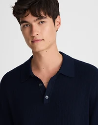 Tuck-Stitch Three-Button Sweater Polo | Madewell