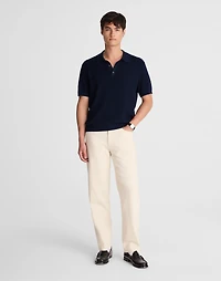 Tuck-Stitch Three-Button Sweater Polo | Madewell