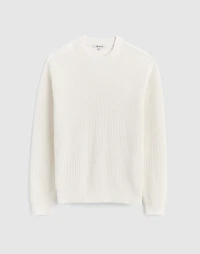 Cotton Shaker-Stitch Crewneck Sweater | Madewell