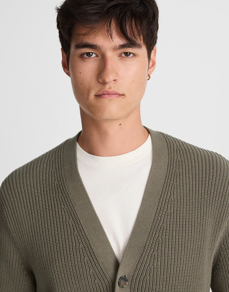 Cotton Shaker-Stitch Cardigan | Madewell