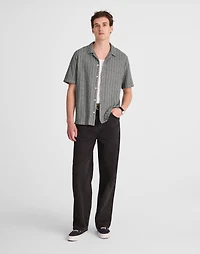 Textured Stripe Camp-Collar Shirt | Madewell