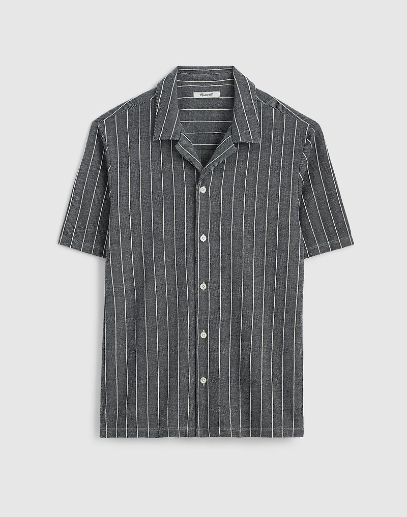 Textured Stripe Camp-Collar Shirt | Madewell