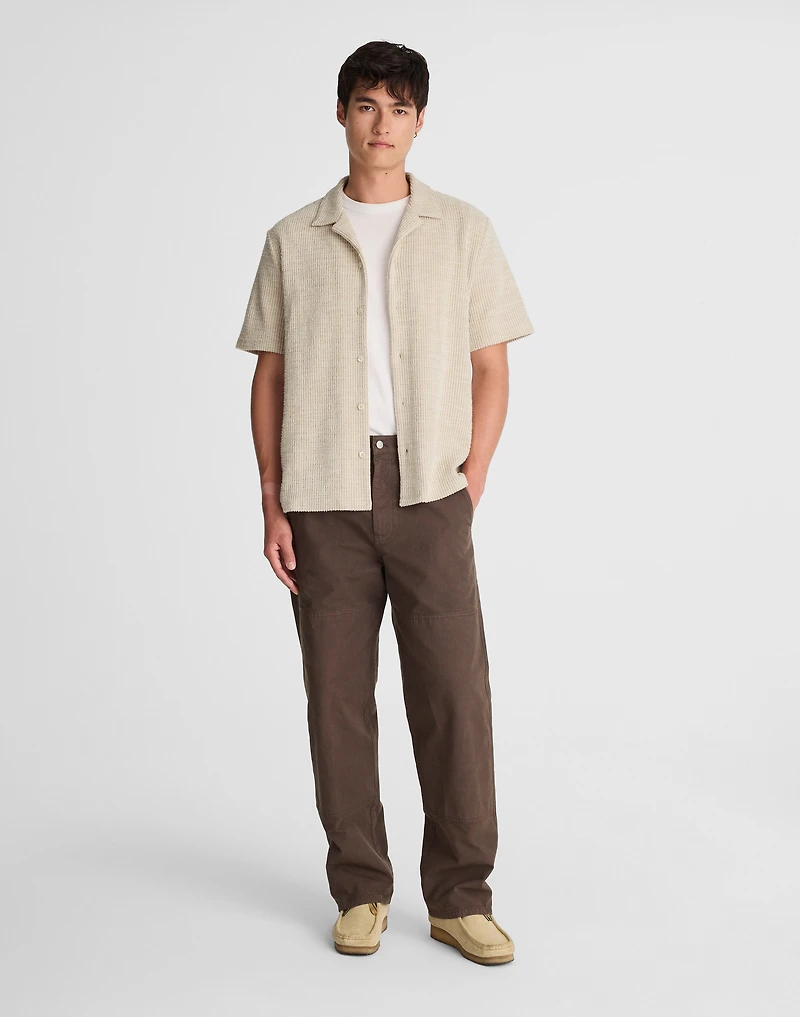 Textured Stripe Camp-Collar Shirt | Madewell