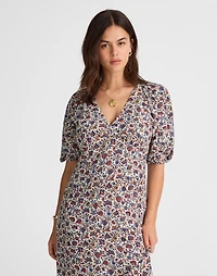 Puff-Sleeve Empire Maxi Dress Floral | Madewell