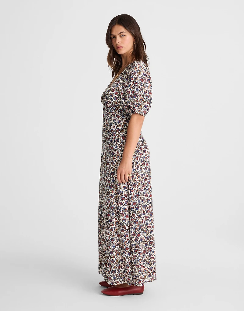 Puff-Sleeve Empire Maxi Dress Floral | Madewell