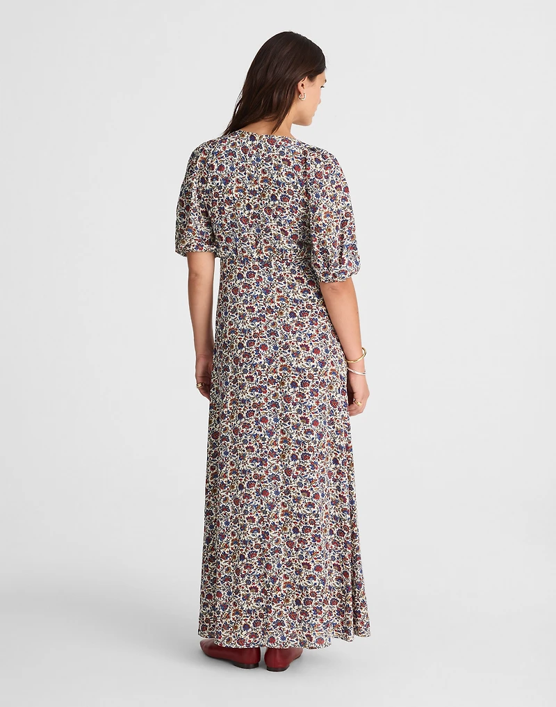 Puff-Sleeve Empire Maxi Dress Floral | Madewell