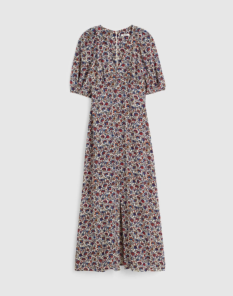 Puff-Sleeve Empire Maxi Dress Floral | Madewell
