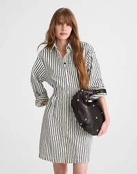 Striped Tucked Mini Shirtdress | Madewell