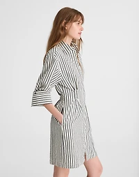 Striped Tucked Mini Shirtdress | Madewell