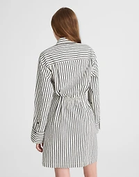 Striped Tucked Mini Shirtdress | Madewell