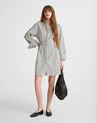 Striped Tucked Mini Shirtdress | Madewell
