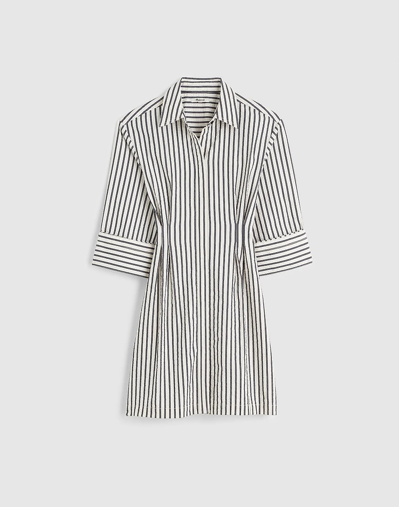 Striped Tucked Mini Shirtdress | Madewell