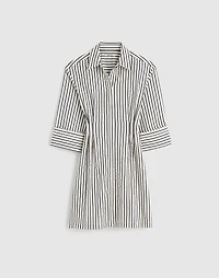 Striped Tucked Mini Shirtdress | Madewell