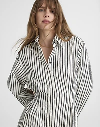 Striped Tucked Mini Shirtdress | Madewell