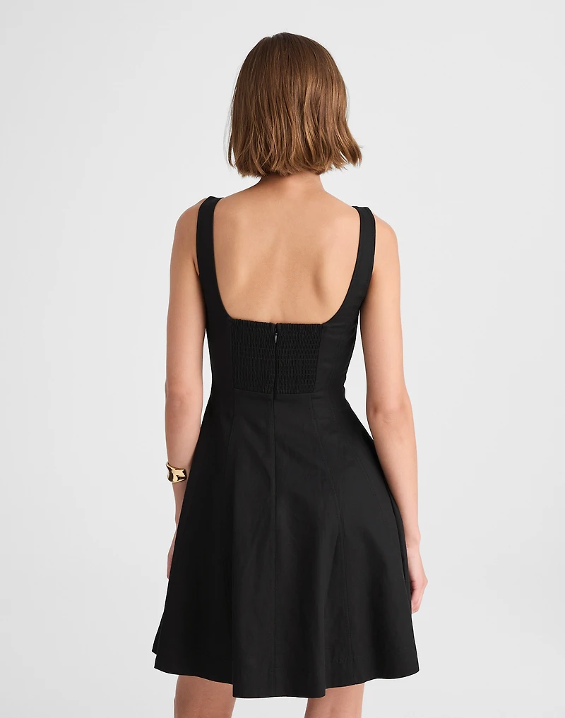 Seamed Open Squareneck Mini Dress | Madewell