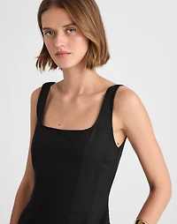 Seamed Open Squareneck Mini Dress | Madewell