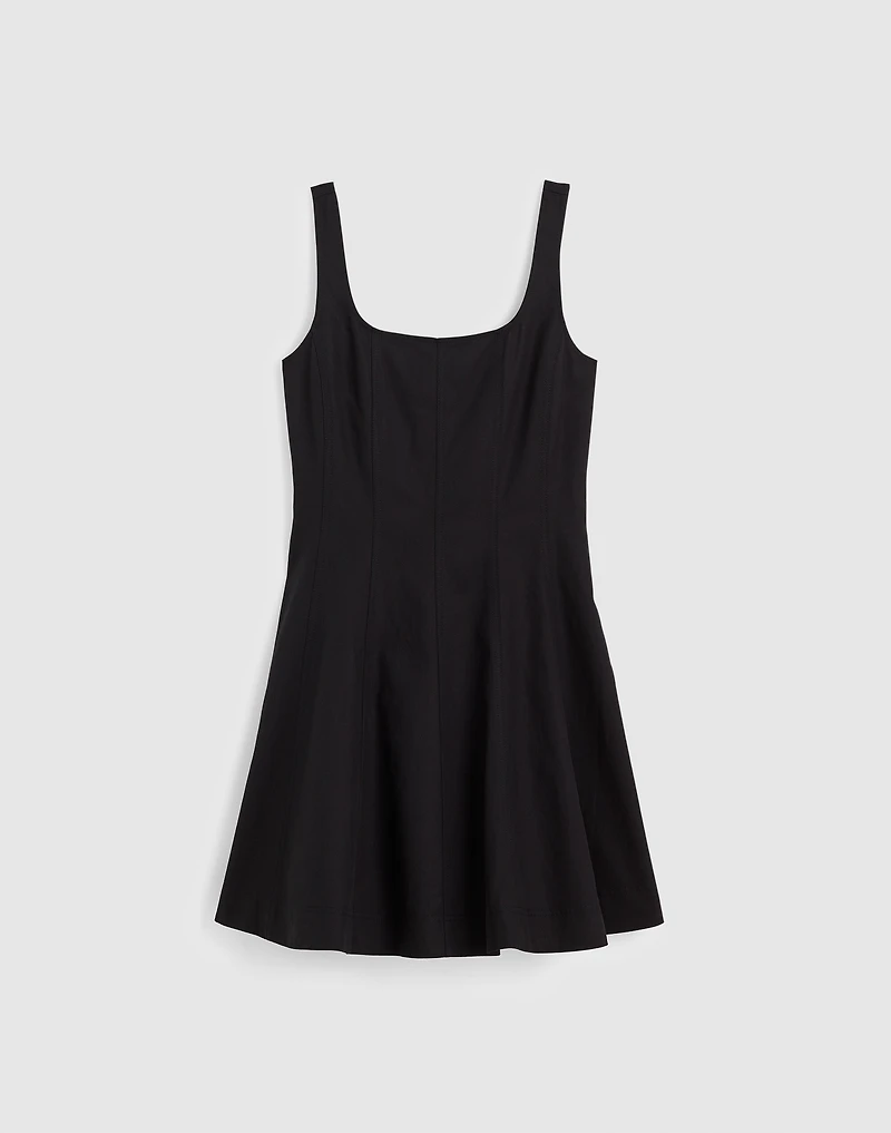 Seamed Open Squareneck Mini Dress | Madewell