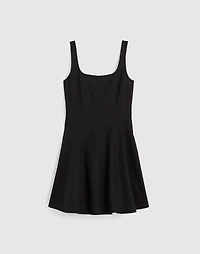 Seamed Open Squareneck Mini Dress | Madewell