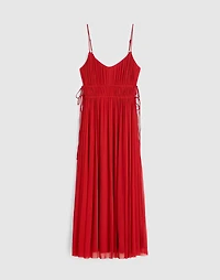 Gathered V-Neck Midi Dress | Madewell