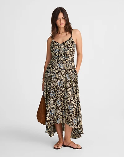 Ruched High-Low Slip Dress | Madewell