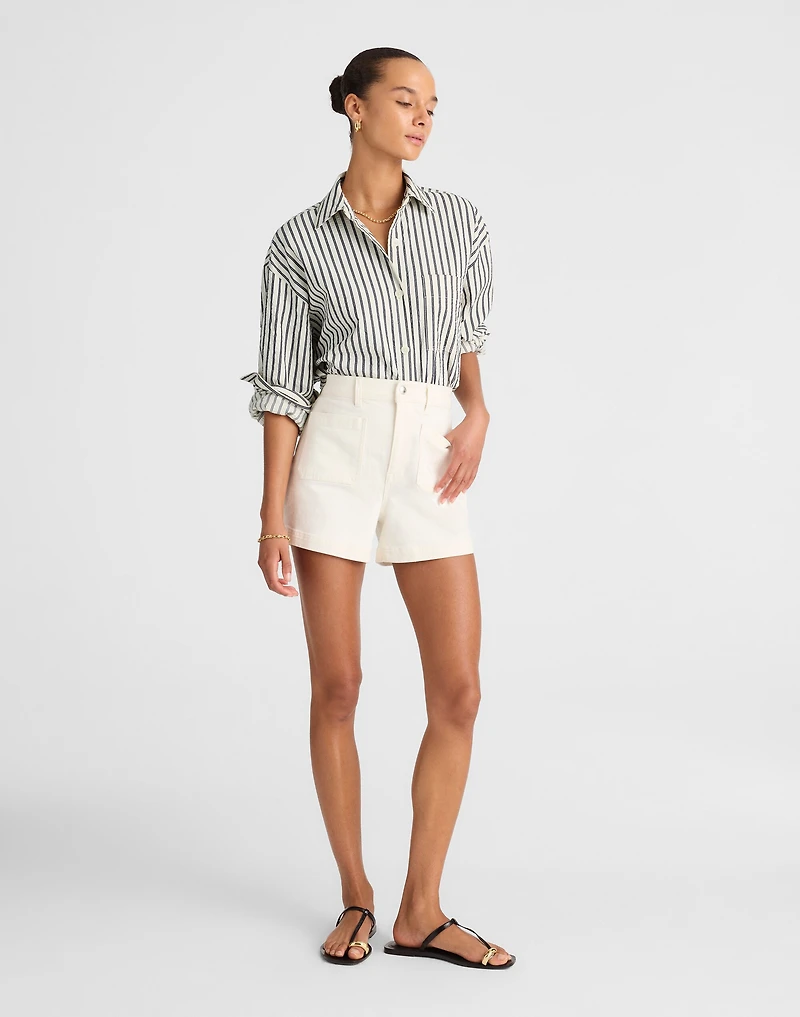 Straight-Hem Shirt Seersucker | Madewell