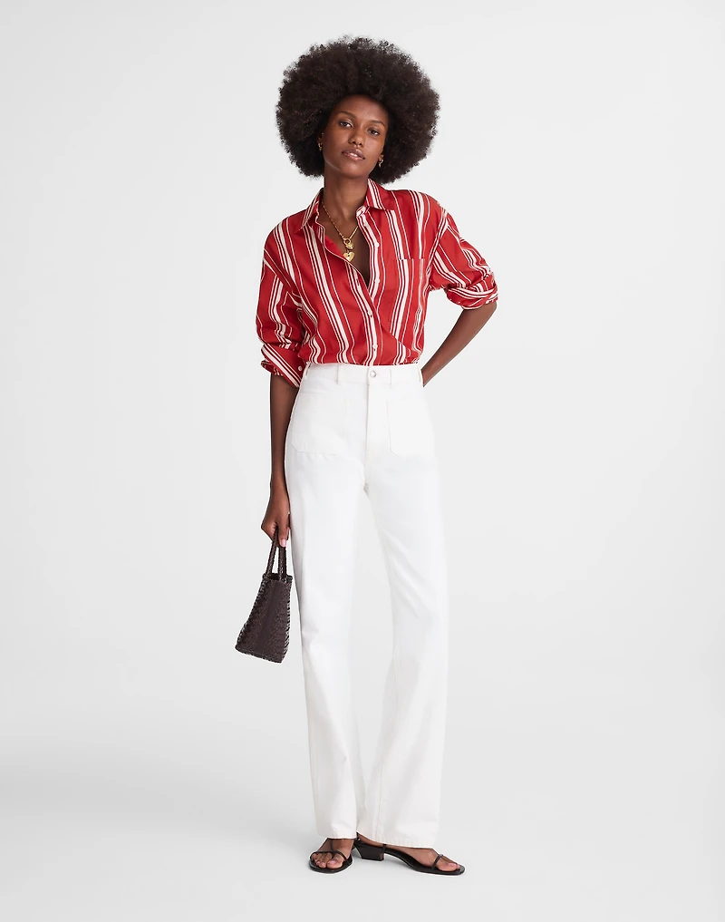 Oversized Button-Up Shirt in Poplin | Madewell
